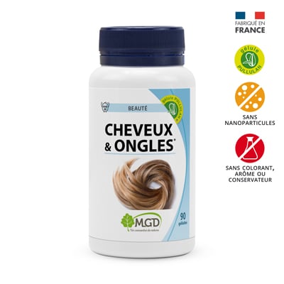 Cheveux et  Ongles - Formulé pour soutenir la beauté, la santé des cheveux et des ongles - MGD Nature